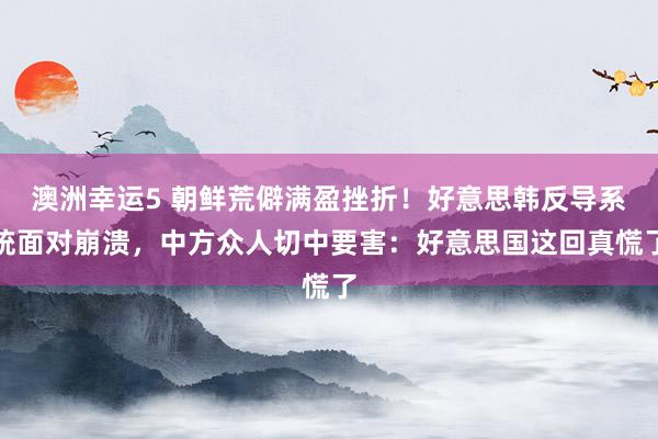 澳洲幸运5 朝鲜荒僻满盈挫折！好意思韩反导系统面对崩溃，中方众人切中要害：好意思国这回真慌了